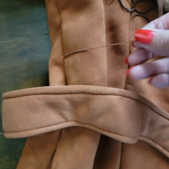 Anthropologie Hutch Daisy Fringe Coat Womens 2X Retro Penny Lane Country Faux Fu - Picture 6 of 10